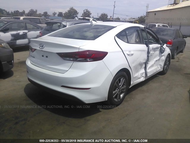 5NPD84LF6JH217168 - 2018 HYUNDAI ELANTRA SEL/VALUE/LIMITED WHITE photo 4