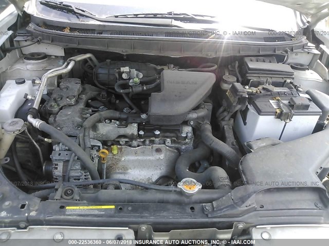 JN8AS58V58W147598 - 2008 NISSAN ROGUE S/SL SILVER photo 10