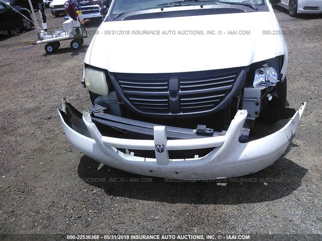 2D4GP44L47R293295 - 2007 DODGE GRAND CARAVAN SXT WHITE photo 6