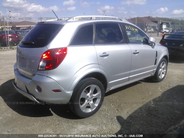 3GNAL3EK8ES678123 - 2014 CHEVROLET CAPTIVA LT SILVER photo 4