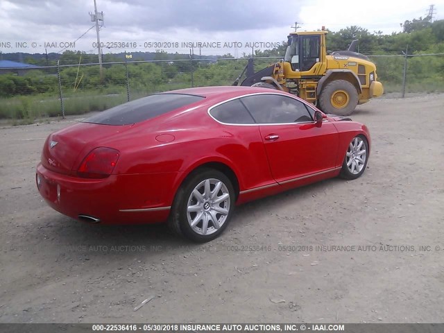 SCBCR63W45C026387 - 2005 BENTLEY CONTINENTAL GT RED photo 4