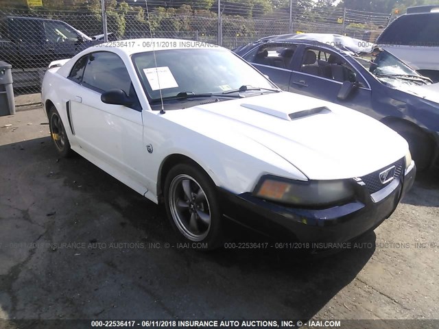 1FAFP42X54F161136 - 2004 FORD MUSTANG GT WHITE photo 1