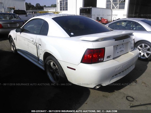 1FAFP42X54F161136 - 2004 FORD MUSTANG GT WHITE photo 3