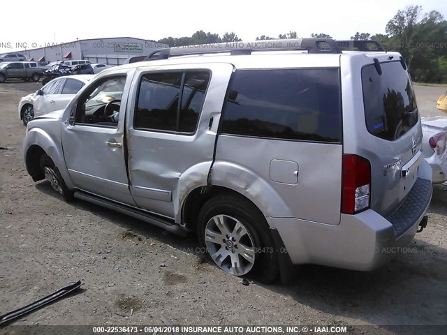 5N1AR18U08C603771 - 2008 NISSAN PATHFINDER S/LE/SE SILVER photo 3