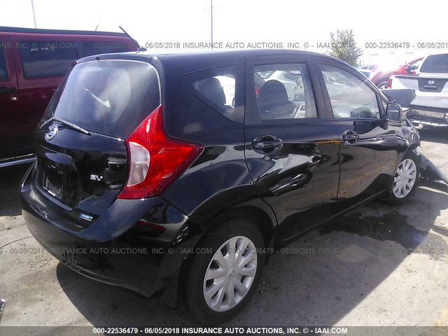 3N1CE2CP5EL411040 - 2014 NISSAN VERSA NOTE S/S PLUS/SV/SL BLACK photo 4