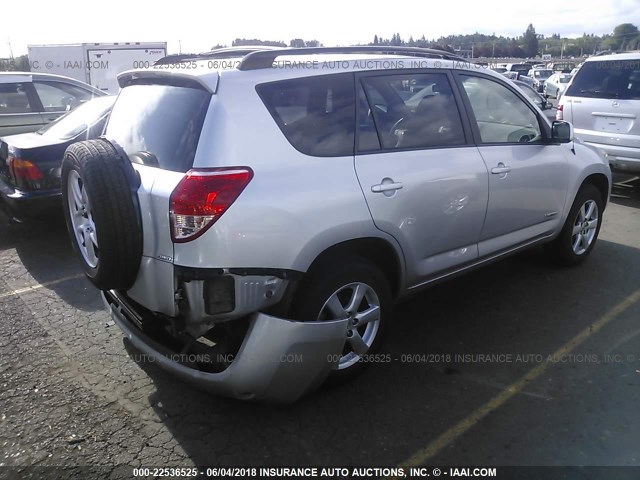 JTMBD31V085140136 - 2008 TOYOTA RAV4 LIMITED SILVER photo 4