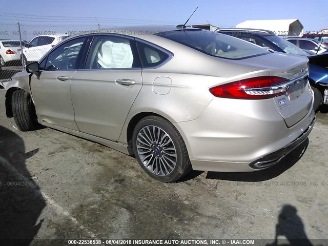 3FA6P0H95HR211978 - 2017 FORD FUSION SE Алтын фото 3