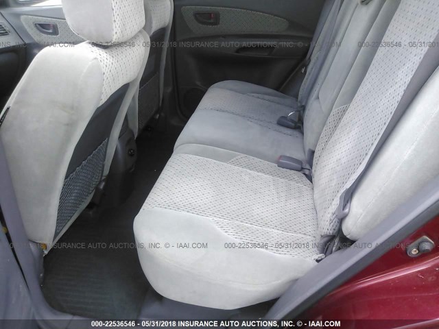 KM8JN72D55U109466 - 2005 HYUNDAI TUCSON GLS/LX MAROON photo 8