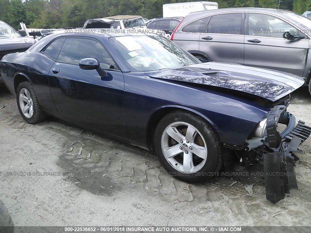 2C3CDYAG1EH101793 - 2014 DODGE CHALLENGER SXT BLUE photo 1