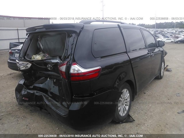 5TDYK3DC8FS646847 - 2015 TOYOTA SIENNA XLE/LIMITED BLACK photo 4