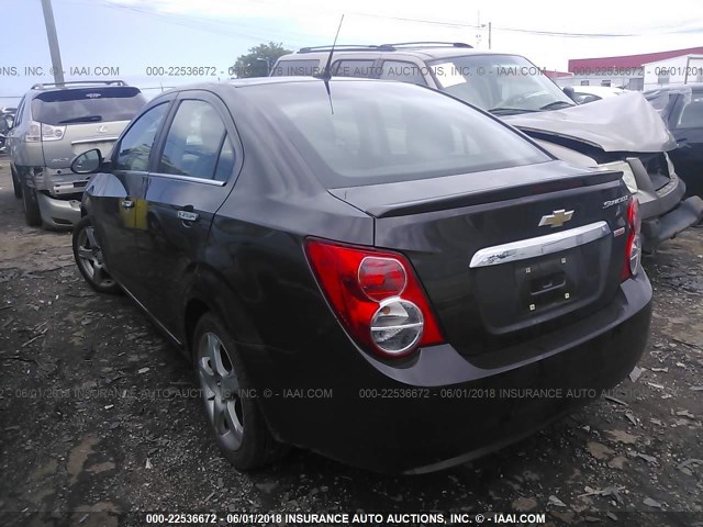 1G1JE5SB1D4219381 - 2013 CHEVROLET SONIC LTZ BLACK photo 3