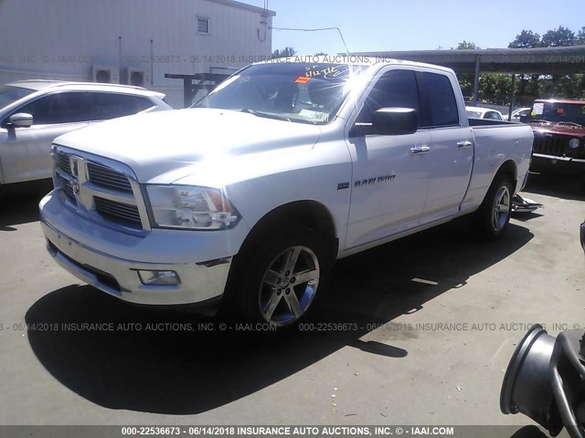 1D7RV1GT8BS669936 - 2011 DODGE RAM 1500 WHITE photo 2