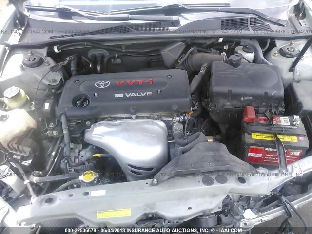 4T1BE30K55U977658 - 2005 TOYOTA CAMRY LE/XLE/SE ნაცრისფერი ფოტო 10
