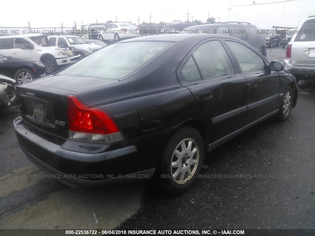 YV1RS61RX22127230 - 2002 VOLVO S60 BLACK photo 4