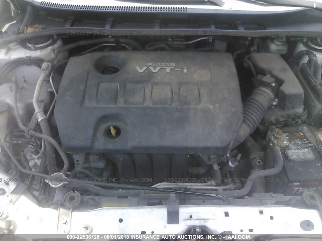 JTDBL40E699064233 - 2009 TOYOTA COROLLA LE/XLE WHITE photo 10