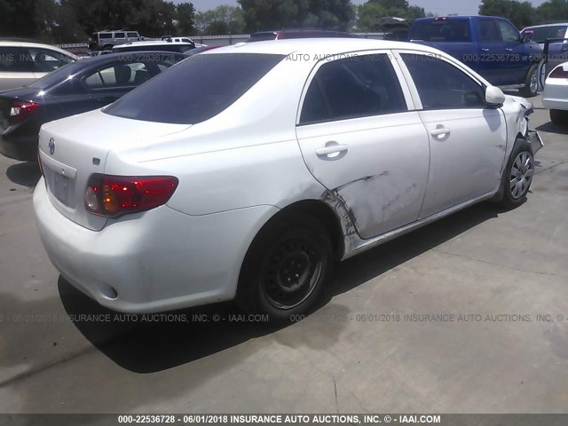 JTDBL40E699064233 - 2009 TOYOTA COROLLA LE/XLE WHITE photo 4