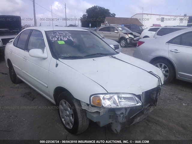 3N1CB51D9YL342876 - 2000 NISSAN SENTRA XE/GXE WHITE photo 1