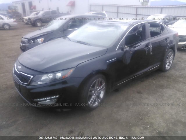 5XXGR4A66DG172858 - 2013 KIA OPTIMA SX BLACK photo 2