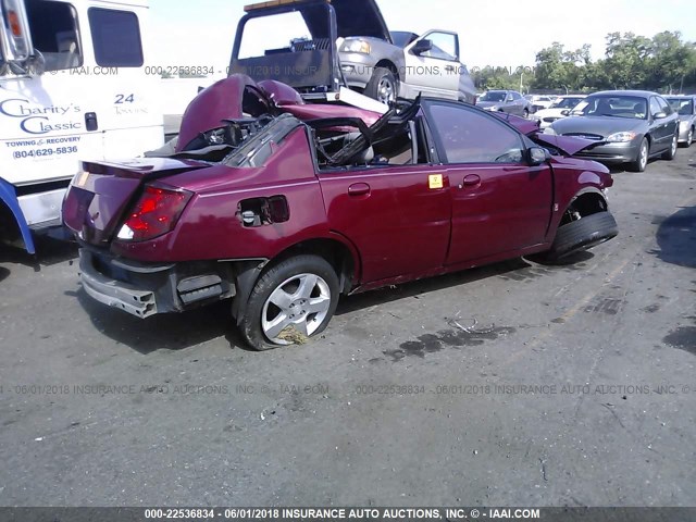 1G8AJ55F96Z104691 - 2006 SATURN ION LEVEL 2 RED photo 4