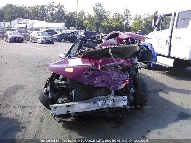 1G8AJ55F96Z104691 - 2006 SATURN ION LEVEL 2 RED photo 6