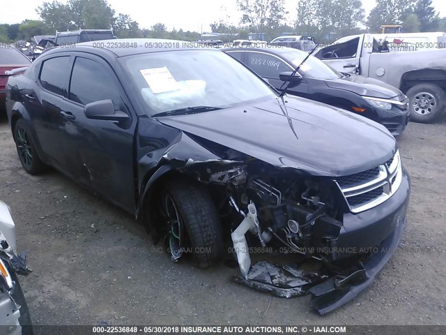 1C3CDZAB8DN571822 - 2013 DODGE AVENGER SE BLACK photo 1