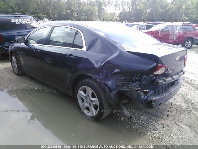 1G1ZA5EU9BF159430 - 2011 CHEVROLET MALIBU LS 海军蓝 照片 3