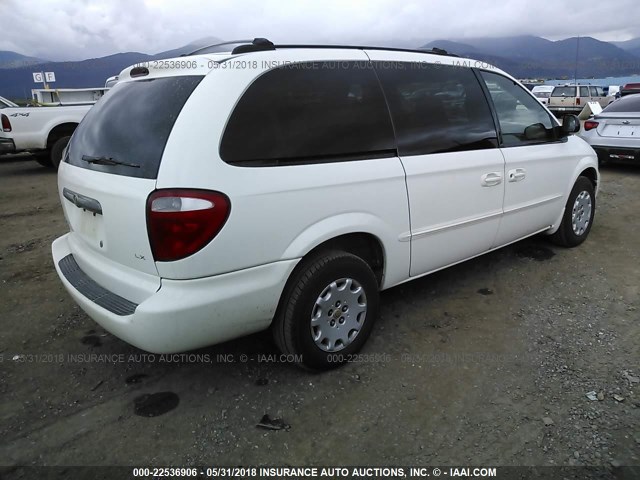 2C4GP44382R748106 - 2002 CHRYSLER TOWN & COUNTRY LX WHITE photo 4