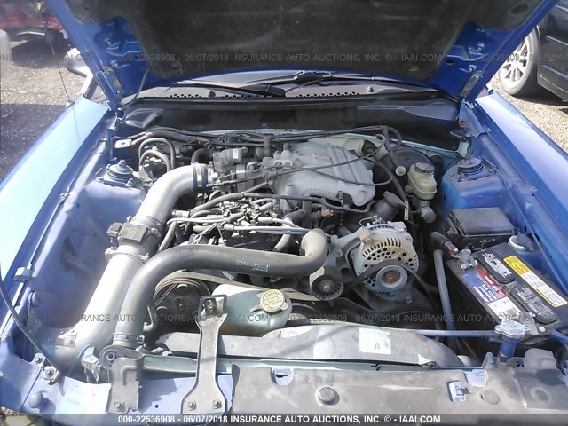 1FAFP4049WF131536 - 1998 FORD MUSTANG BLUE photo 10