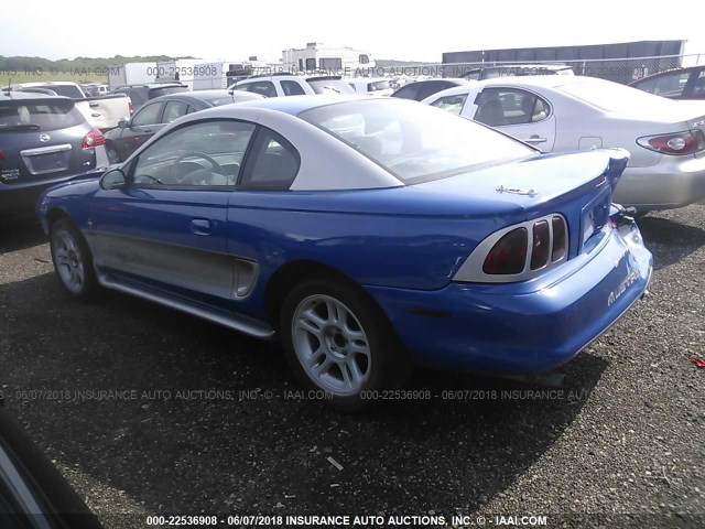 1FAFP4049WF131536 - 1998 FORD MUSTANG BLUE photo 3