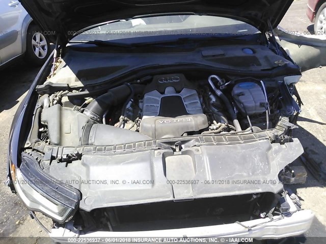 WAUHGAFC3CN172615 - 2012 AUDI A6 PRESTIGE შავი ფოტო 10