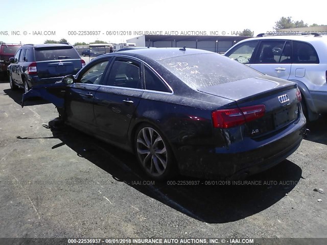 WAUHGAFC3CN172615 - 2012 AUDI A6 PRESTIGE შავი ფოტო 3