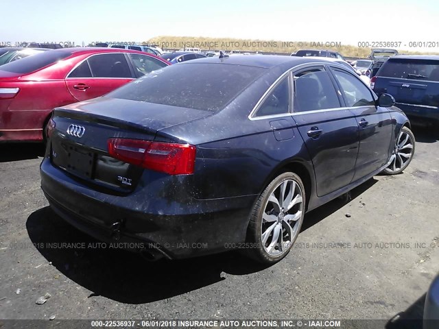 WAUHGAFC3CN172615 - 2012 AUDI A6 PRESTIGE BLACK photo 4