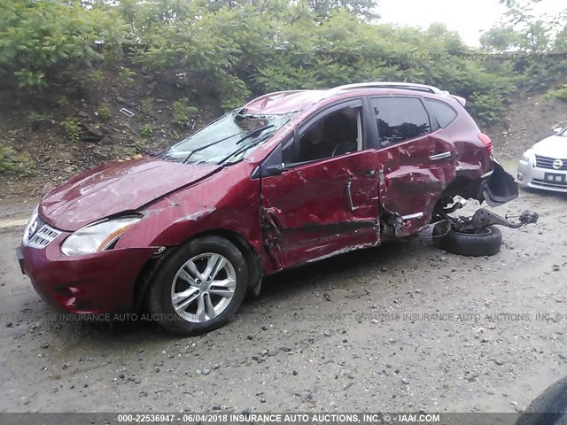 JN8AS5MV7DW114974 - 2013 NISSAN ROGUE S/SV RED photo 6