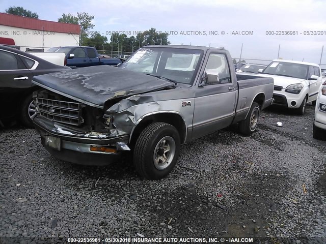 1GCBS14R0H8102946 - 1987 CHEVROLET S TRUCK S10 GRAY photo 2