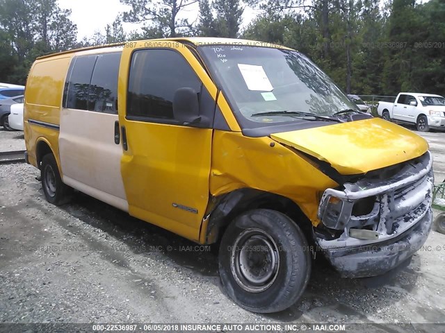 1GCGG25R1X1050651 - 1999 CHEVROLET EXPRESS G2500  YELLOW photo 1