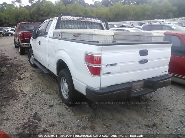 1FTFX1CF2CKD70824 - 2012 FORD F150 SUPER CAB WHITE photo 3