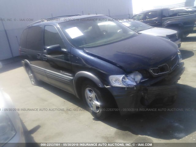 1GMDU03E11D205586 - 2001 PONTIAC MONTANA BLUE photo 1