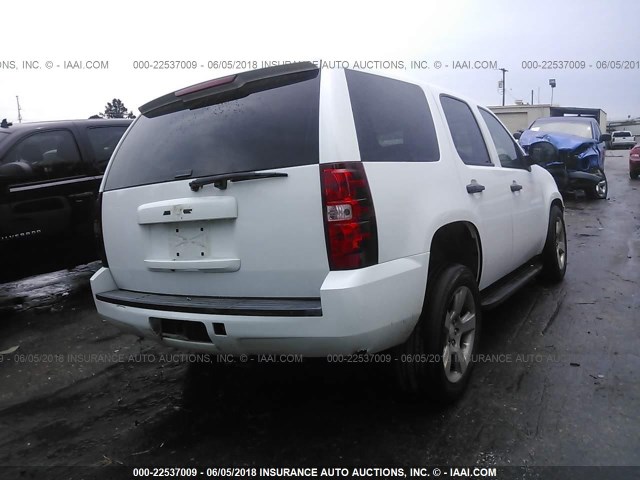 1GNLC2E08BR316115 - 2011 CHEVROLET TAHOE POLICE WHITE photo 4