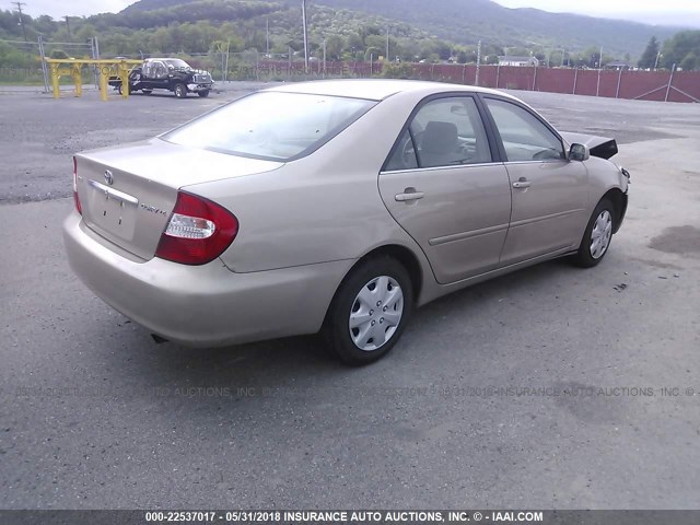 4T1BE32K54U804590 - 2004 TOYOTA CAMRY LE/XLE/SE 金色 照片 4