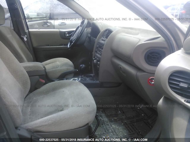 KM8SC73D05U891913 - 2005 HYUNDAI SANTA FE GLS/LX BROWN photo 5