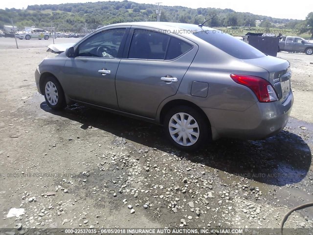 3N1CN7AP8CL882189 - 2012 NISSAN VERSA S/SV/SL TAN photo 3