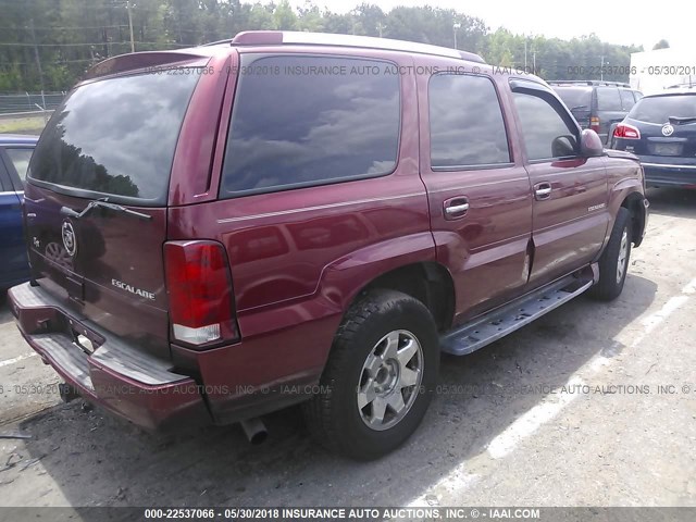 1GYEK63N23R215769 - 2003 CADILLAC ESCALADE LUXURY BURGUNDY photo 4