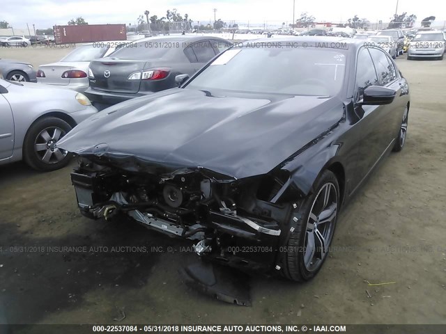 WBA7E2C50JG743136 - 2018 BMW 740 I BLACK photo 2