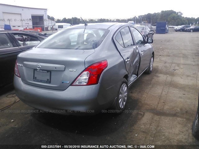 3N1CN7AP5CL923166 - 2012 NISSAN VERSA S/SV/SL GRAY photo 4