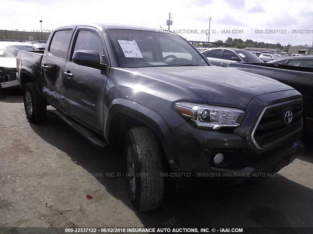 5TFAZ5CN5HX025039 - 2017 TOYOTA TACOMA DBL CAB/SR5/TRD SPORT/OR GRAY photo 1