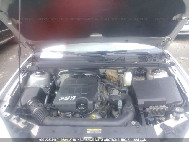 1G1ZT62885F192480 - 2005 CHEVROLET MALIBU MAXX LS SILVER photo 10