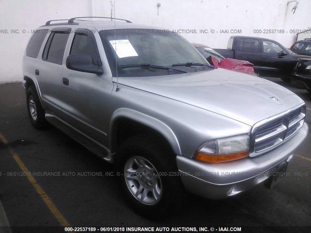 1D4HS58N73F569278 - 2003 DODGE DURANGO SLT PLUS SILVER photo 1