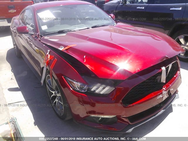 1FA6P8TH8G5290657 - 2016 FORD MUSTANG RED photo 1