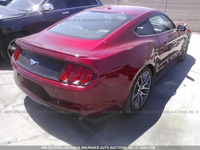 1FA6P8TH8G5290657 - 2016 FORD MUSTANG RED photo 4