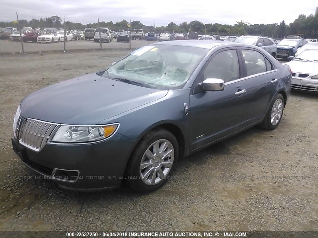 3LNDL2L33CR805811 - 2012 LINCOLN MKZ HYBRID BLUE photo 2